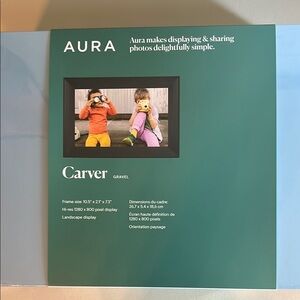 Aura Carver Digital Photo Frame in Gravel